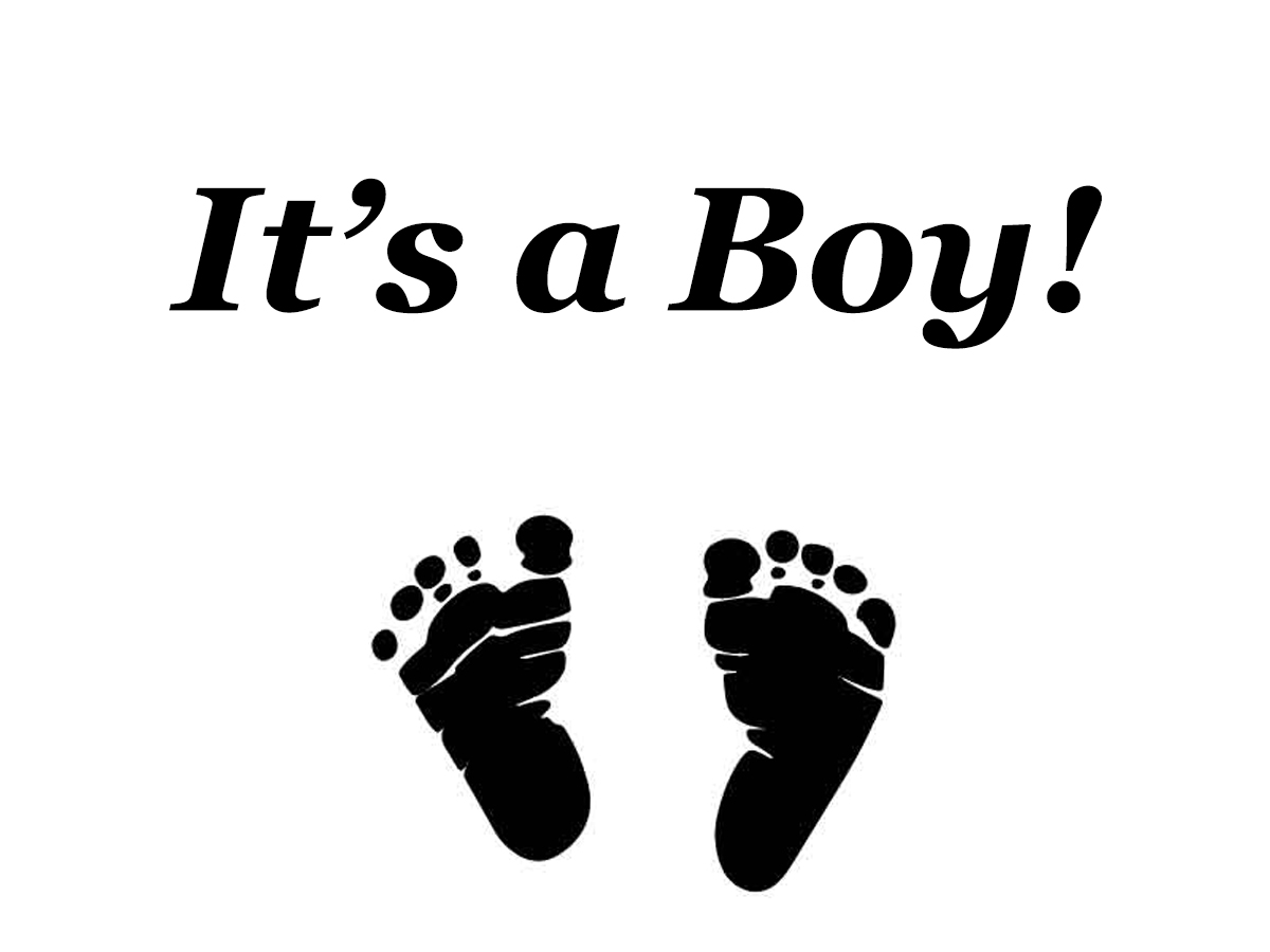 It's a Boy! example label